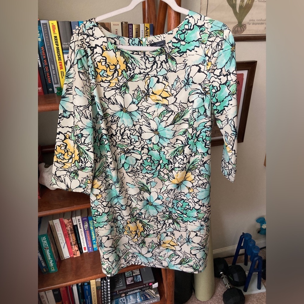 The Limited Long sleeved floral shift dress